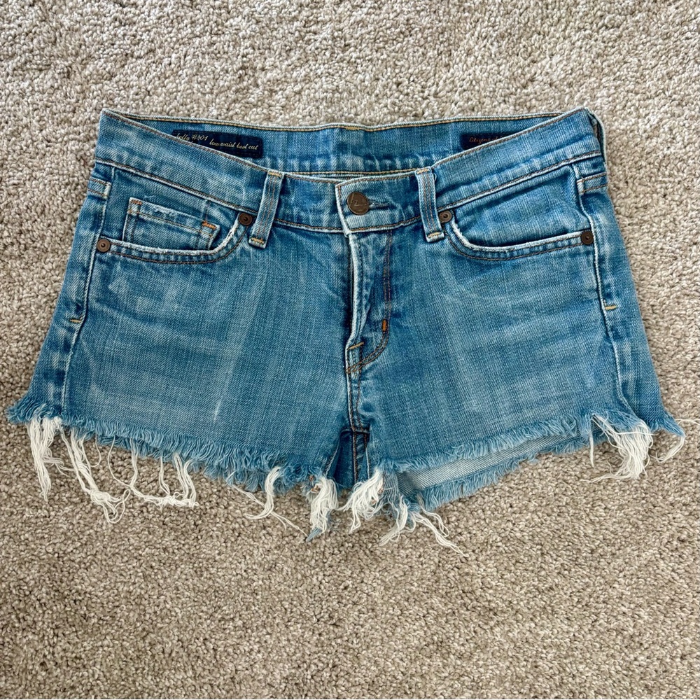 Citizens of Humanity Low Rise Denim Jean Shorts